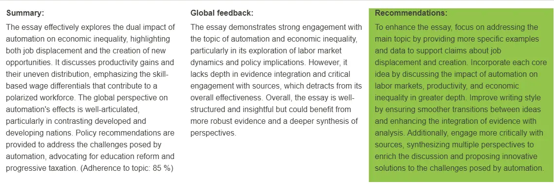 GradeAI - AI Grading Overall Feedback